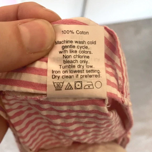 J. Crew pink seersucker shorts sz 4 - Picture 4 of 4